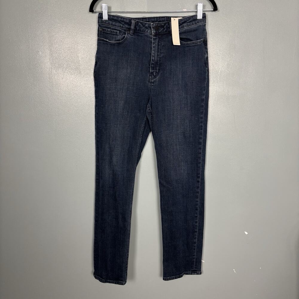 NWT LA VIE Womens Blue Denim Jeans Pants Mid Rise Straight New 27 Rebecca Taylor